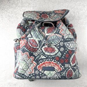 Vera Bradley Backpack Draw String Magnet Snap Multiple Pockets Floral